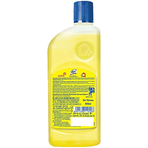 Lizol Disinfectant Surface & Floor Cleaner - Citrus, 500 ml - Image 2
