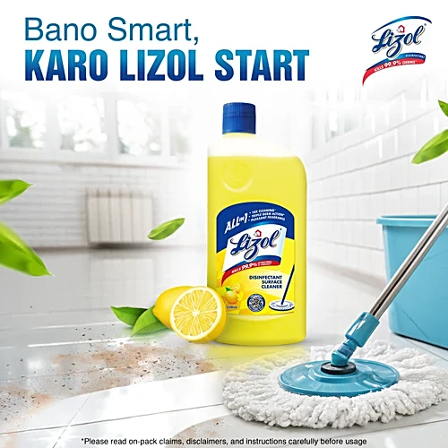 Lizol Disinfectant Surface & Floor Cleaner - Citrus, 500 ml - Image 3
