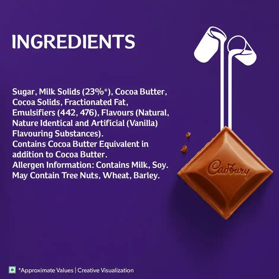 Cadbury Dairy Milk Chocolate Bar | Smooth & Rich Milk - Image 4