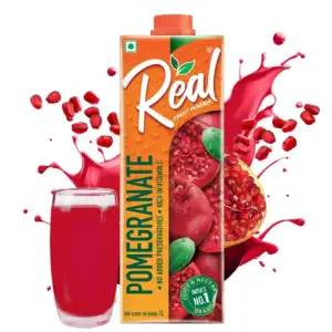 Dabur Real Pomegranate Fruit Juice | Refreshing & Tangy