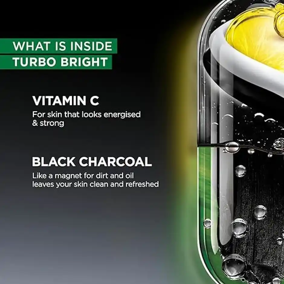 Garnier Men Turbo Bright Anti-Pollution Double Action Face Wash - Image 3