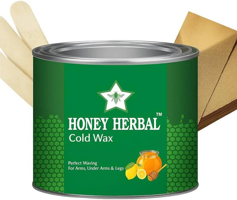 Honey Herbal Cold Wax-cold Wax For Hair Removal For Women/Waxing For Face.600 G Wax