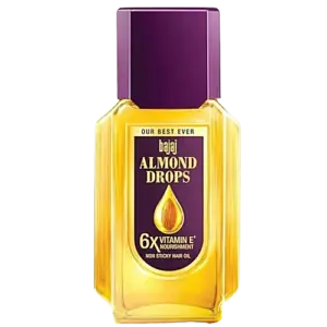 Bajaj Almond Drops Non-Sticky Hair Oil – For Healthy & Beautiful Hair, With 6X Vitamin E Nourishment, 95 ml