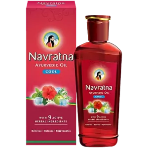 Navratna Ayurvedic Cool Oil - With 9 Active Ingredients, Relieves, Relaxes, Rejuvanates, 300 ml