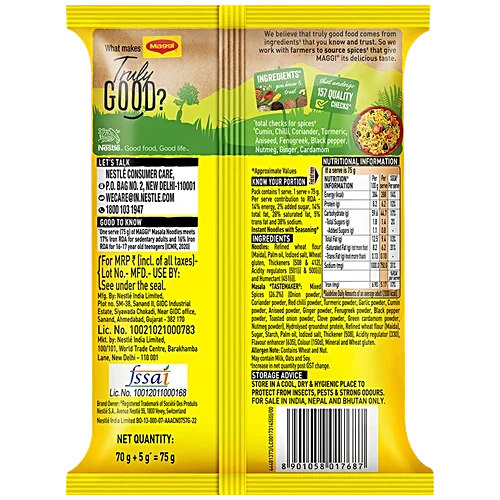 Maggi 2-Minute Instant Masala Noodles, 70 g - Image 3