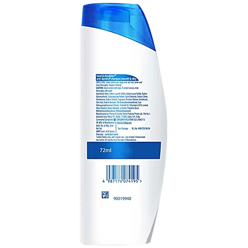 Head & Shoulders Smooth & Silky Anti-Dandruff Shampoo, 72 ml - Image 3