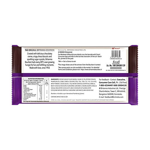 Britannia The Original Bourbon Creme Biscuit - With Chocolate, 500 g (Pack of 5) - Image 6
