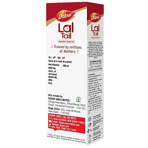 Dabur Ayurvedic Medicine Lal Tail, 100 ml - Image 3