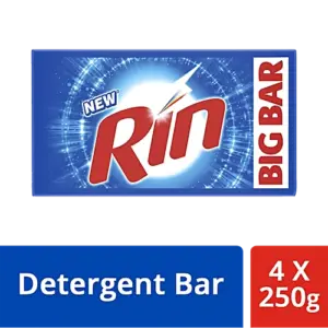 Rin Detergent Bar, 1 kg (Pack of 4)