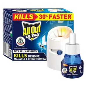 All Out Ultra Liquid Vaporiser Mosquito Repellent Starter Pack, 45 ml Machine + Refill
