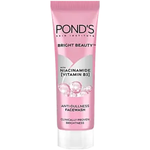 Ponds Bright Beauty Facewash with Niacinamide, For Glass Skin-like Shine, 50 g Tube
