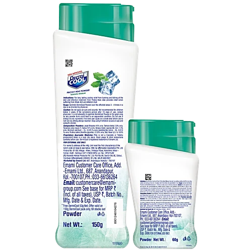 Dermi Cool Prickly Heat Powder Menthol Regular, 150 g - Image 2