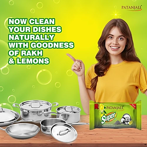 Patanjali Super Dishwash Bar, 145 g - Image 5