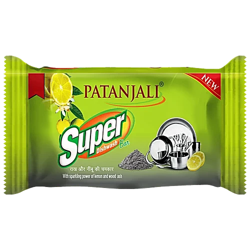 Patanjali Super Dishwash Bar, 145 g