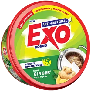 Exo Anti-Bacterial Round Dishwash Bar - Ginger With Power Of Bio-Enzymes, 500 g