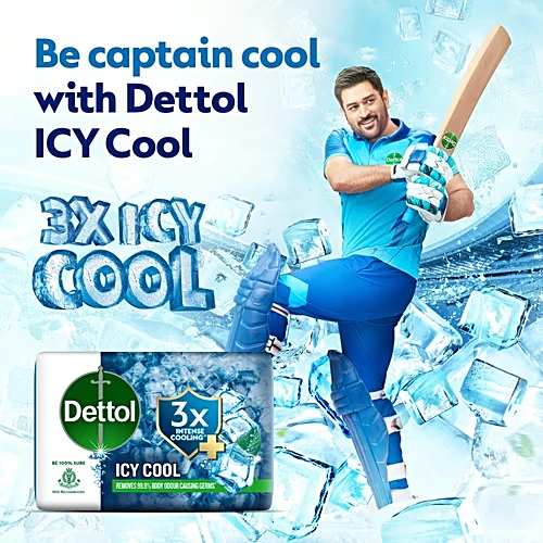 Dettol Icy Cool Soap, 125 g Pack of 5 - Image 6