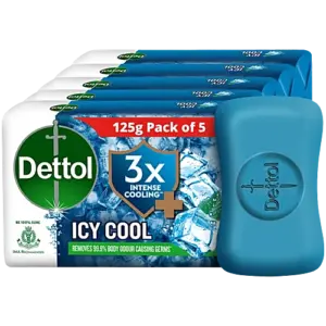 Dettol Icy Cool Soap, 125 g Pack of 5