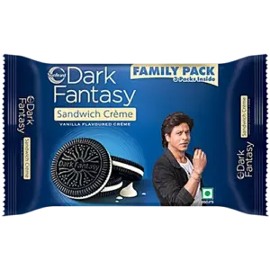 Sunfeast Dark Fantasy Vanilla Flavoured Sandwich Crème Biscuits, 237 g (Pack of 3)