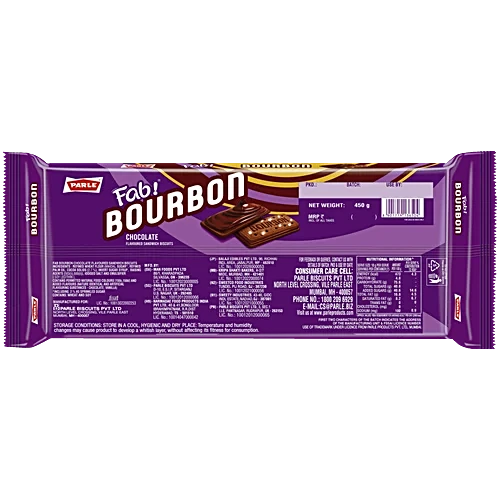Parle Fab Bourbon Cream Biscuits - Chocolate, 450 g - Image 2