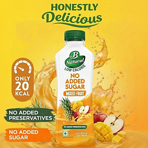 B Natural No Added Sugar Mixed Fruit Beverage, 750 ml - Image 4