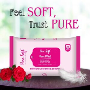 Pure Soft Rose Mist Refreshing Wet Wipes