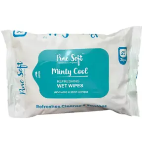 Pure Soft Refreshing Wet Wipes Minty Cool