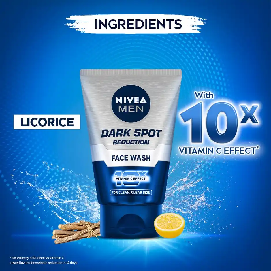 Nivea Men Dark Spot Reduction Face Wash - 10 X Vitamin C Effect - Image 5