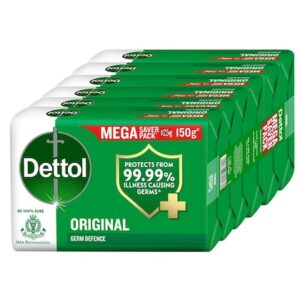 Dettol Original Bathing Soap Bar 150g (Pack of 6)
