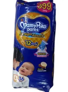 MamyPoko All Night Absorb Diaper Pants (S) 36’s