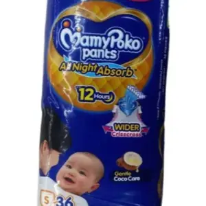 MamyPoko All Night Absorb Diaper Pants (S) 36's