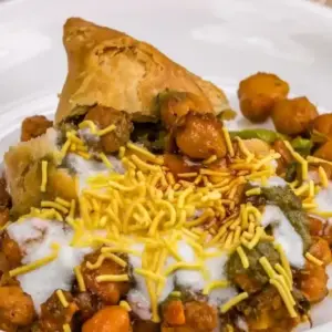 Chole Samosa Chaat