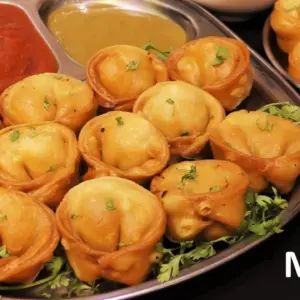 Fry Veg Momos (10 pieces)