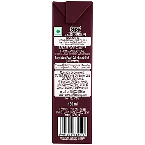 Hershey's Chocolate Flavour Milkshake, 180 ml - Image 2