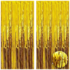 Foil Fringe Curtain - yellow