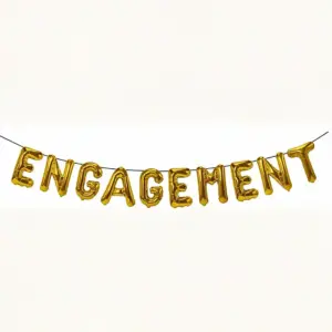 Engagement Gold Foil Balloon Letter for Engagement