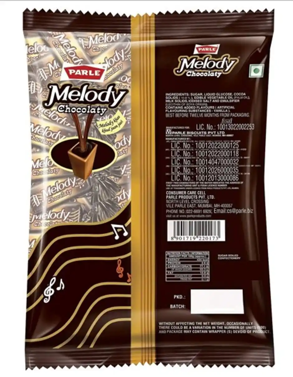 Parle Melody Chocolaty Toffee Net Qty: 1 pack (195.5 g) - Image 4