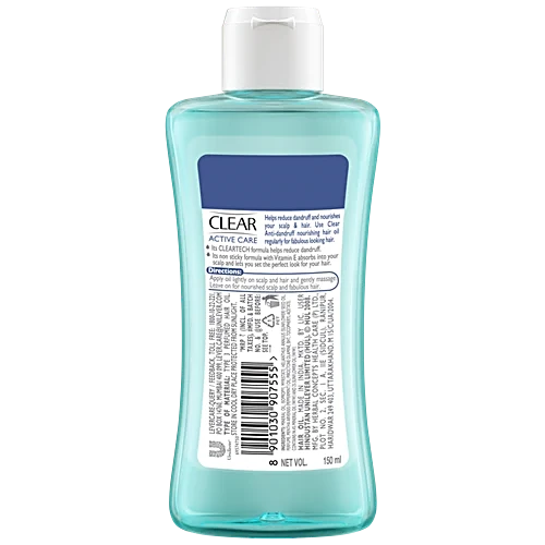 Clear Active Care Anti-Dandruff Nourishing Hair Oil, 150 ml - Image 3