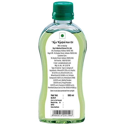 Keo Karpin Hair Oil - Non Sticky With Olive Oil, 200 ml Bottle - Image 2