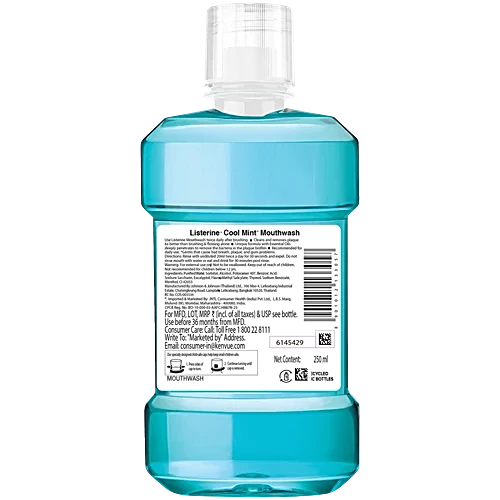 Listerine Mouthwash Liquid - Cool Mint, 250 ml - Image 2