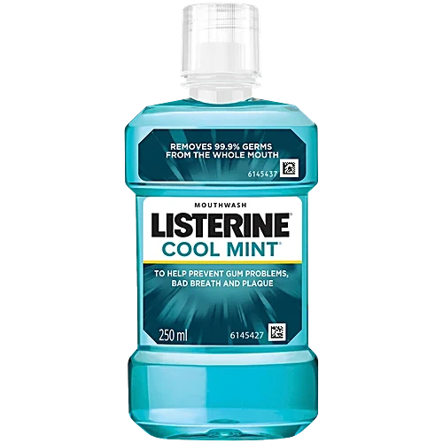Listerine Mouthwash Liquid - Cool Mint, 250 ml
