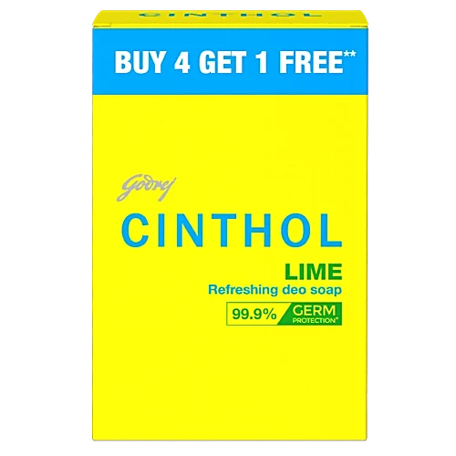 Cinthol Lime Refreshing Deo Soap, 100 g ( Buy 4 get 1 free ) - Image 3