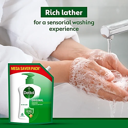 Dettol Original Liquid Handwash, 1350 ml Pouch - Image 4