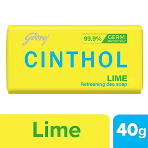 Cinthol Refreshing Deo Lime Bath Soap, 99.9% Germ Protection, 40 g