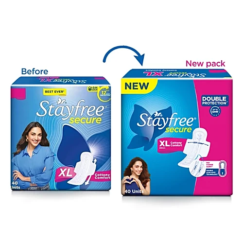 STAYFREE Secure Cottony Comfort Sanitary Pads - XL, 40 - Image 3