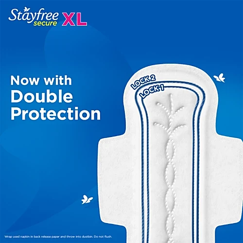 STAYFREE Secure Cottony Comfort Sanitary Pads - XL, 40 - Image 4