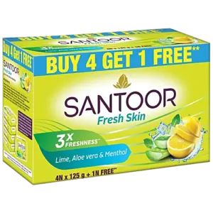 Santoor Lime & Aloe Vera Bathing Soap