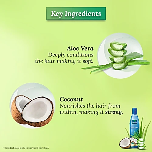 Parachute Advansed Aloe Vera, Enriched Coconut Hair Oil, For Soft & Strong Hair, 400 ml - Image 3