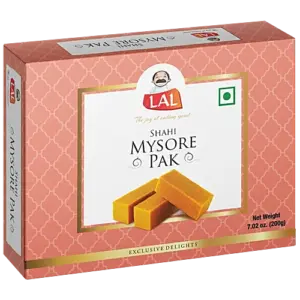 Lal Shahi Mysore Pak - Exclusive Delights, Joy Of Eating, 200 g Mono Carton