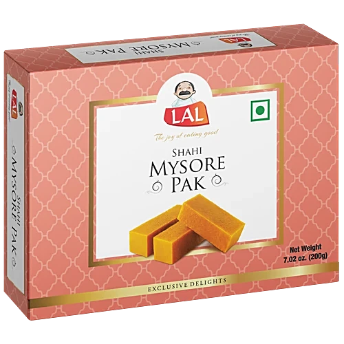 Lal Shahi Mysore Pak - Exclusive Delights, Joy Of Eating, 200 g Mono Carton