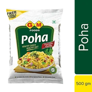 Gm Foods Poha, 500 g (Free Masala Inside)